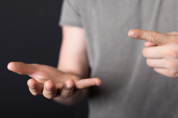 Naklejka premium hand