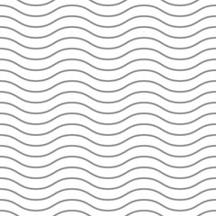 Seamless vector ornament. Modern background. Geometric modern pattern with gray waves