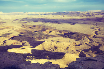Makhtesh Ramon Crater in Negev desert, Israel