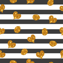 Gold glitter. Shine. Pattern. A heart. Modern. Bright. For your design.