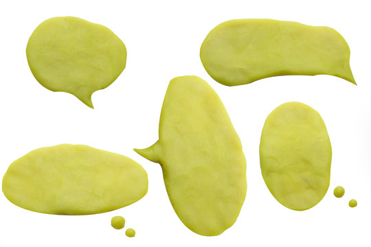 The Balloon Chat Playdough Image On White Background .