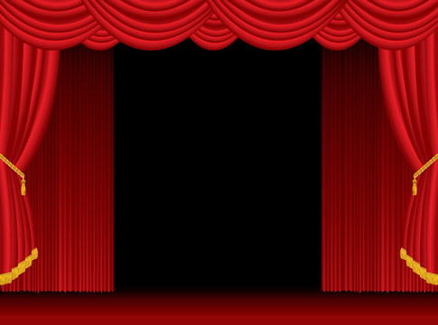 open stage curtain