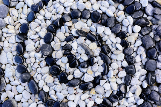 Texture black and white stones