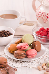 Colorful macarons.