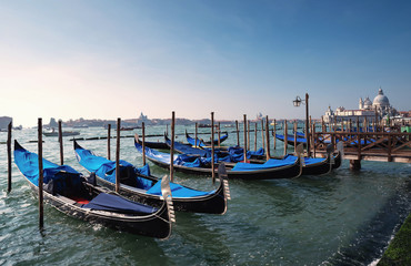 Fototapeta premium Venedig, Bootsanleger Piazzetta San Marco 