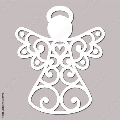 Download "Laser cutting christmas angel" Stock image and royalty ...