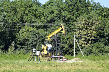 Pumping unit as the oil pump installed on a well