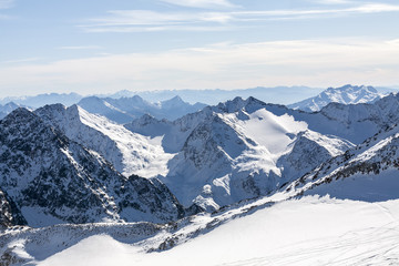 Fototapeta na wymiar Majestic Austrian Alps, Glacier Stubai