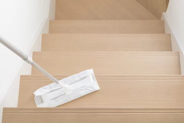 Cercles muraux Escaliers 新築住宅の階段　掃除