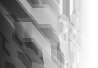 Abstract gray polygon on blue white light design modern futuristic technology background vector illustration. light design modern futuristic technology background vector illustration.