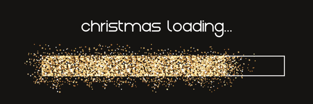 Loading christmas - golden Stars loading bar