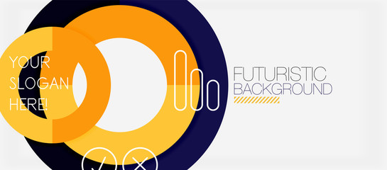 Colorful geometric circle modern abstract background