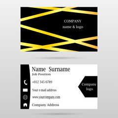 Name card template, design for business, vector