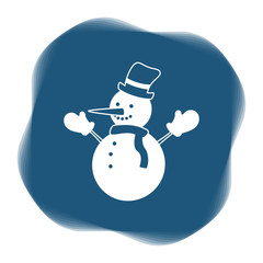 Icon blau - Schneemann