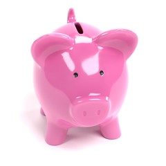 Realistic 3D Render of Piggy Bank