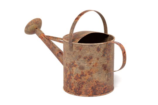 Realistic 3D Render of Rusty Watering Can