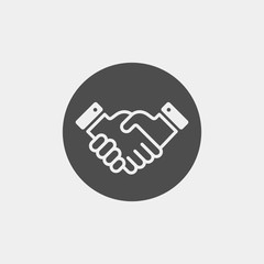 Handshake flat vector icon	