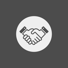 Handshake flat vector icon	