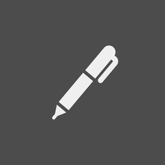 Fototapeta premium Pen flat vector icon