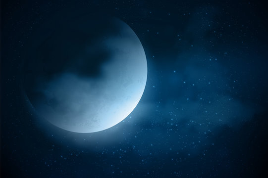 Moon night background