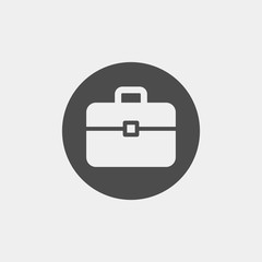 Suitcase flat vector icon