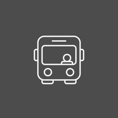 Bus flat vector icon