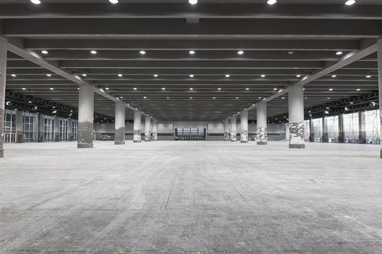 interior of empty exhibition place