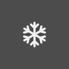 	 Snowflake flat vector icon	