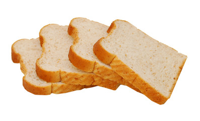 wheaten bread sliced, on white