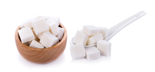 sugar cube on white background