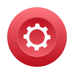 Runder 3D Button - Zahnrad