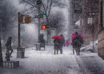 Snow blizzard in Town