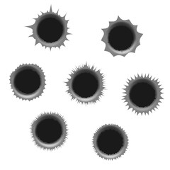 Bullet holes isolated