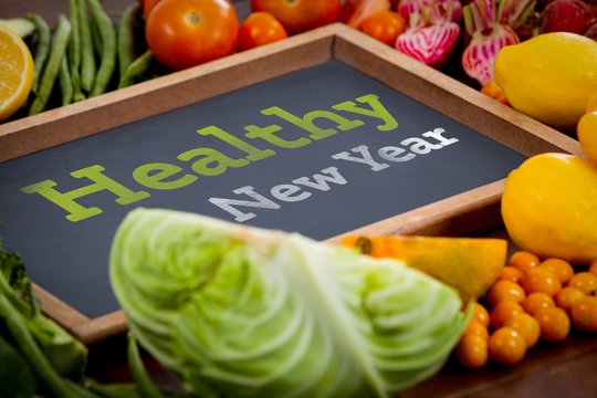 Composite Image Of Healthy New Year