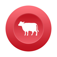 Runder 3D Button - Rind