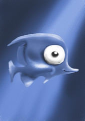 digital painting of small fish