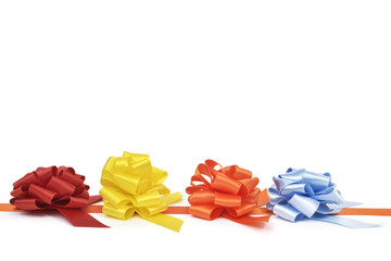 gift ribbon bows of different colors
