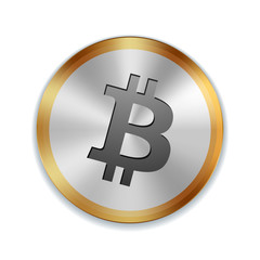 Bitcoin label sign illustration