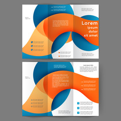 Color tri fold business brochure