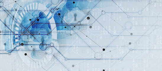 Modern cloud technology. Integrated digital web concept