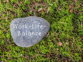 Stein auf Moos Work-Life-Balance