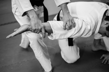 Fight between two aikido fighters