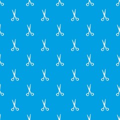 Stationery scissors pattern seamless blue
