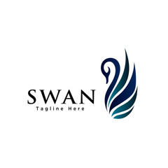 Abstract flying swan logo © ShiipArts