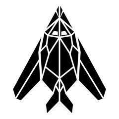 Passenger airplane icon, simple style