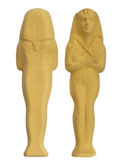 Inner coffin of King Tutankhamun  / model , isolated white