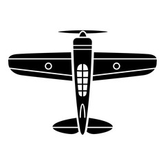 Military plane icon, simple style