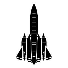 Jet icon, simple style