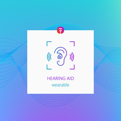 Hearing aid wearable. Colorful design