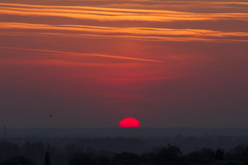 sunrise over Belgrade